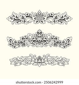 Balinese ornament design vector art