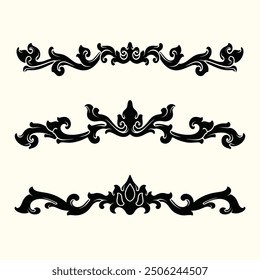 Balinese ornament design vector art