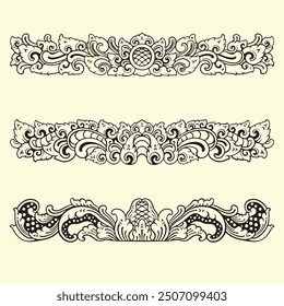 Balinese ornament design vector art