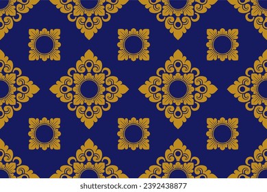 Balinese ornament fabric pattern - royal vector decoration - motif mas-masan 4