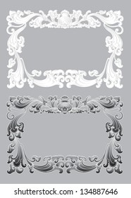 Balinese Ornament Frame 2b. Vintage frame with floral ornament decoration. You can put your photo or text into Ornament Frame.