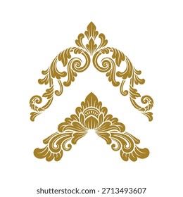 Balinese ornament frame template vector premium 