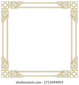 Balinese ornament frame template vector premium 