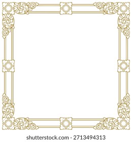 Balinese ornament frame template vector premium 
