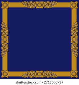 Balinese ornament frame template vector premium 
