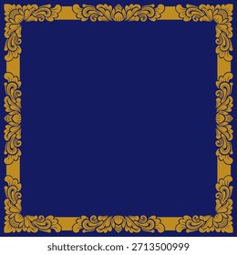 Balinese ornament frame template vector premium 