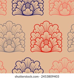 Balinese ornament pattern, royal vector decoration, wallpaper 