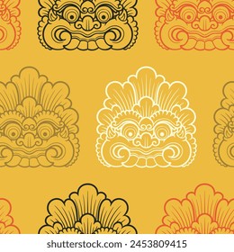 Balinese ornament pattern, royal vector decoration, wallpaper 