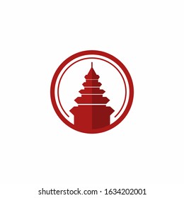 Balinese Temple icon. Vector illustration