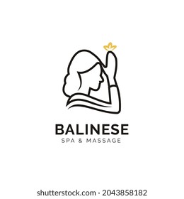 Balinese Women Design Logo Template