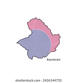 Balingen Map - World Map International vector template. German region silhouette vector illustration