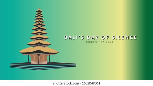 Bali's Day Of Silence And Hindu New Year Vector Illustration, Indonesia Bali's Nyepi Day, Hari Nyepi