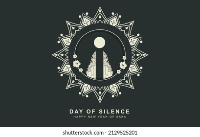 Bali's Day Of Silence And Hindu New Year Vector Illustration, Indonesain Bali's Nyepi Day.
