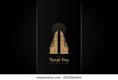 Bali's Day Of Silence And Hindu New Year Vector Illustration, Indonesain Bali's Nyepi Day.