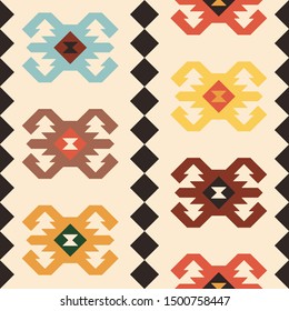 Balkan ethnic seamless vector pattern. Repeating pattern inspired by traditional Bosnian and Serbian embroidery. Perfect for backgrounds, textile, wrapping paper.