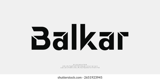 Balkar bold capital alphabet letter logo design