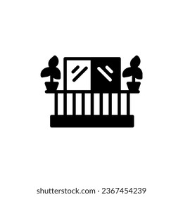 Balkoni icon in vector. Illustration