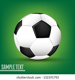 Soccer Ball Football On Green Background Stock Vector (Royalty Free