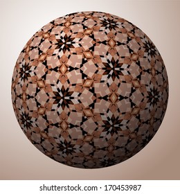 Ball with abstract pattern, can be used as an element of abstract background
