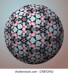 Ball with abstract pattern, can be used as an element of abstract background