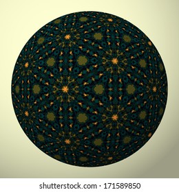 Ball with abstract pattern, can be used as an element of abstract background
