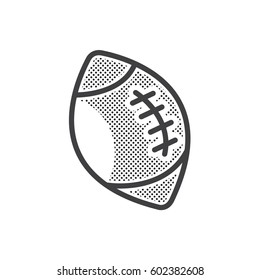 Ball American Football icon dotted style