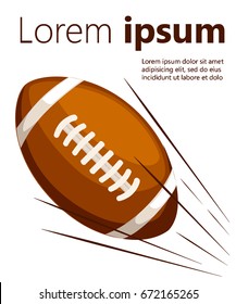 Ball american football oval icon vector illustration. Web site page and mobile app design vector element