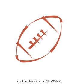 ball American football oval icon vector illustration
