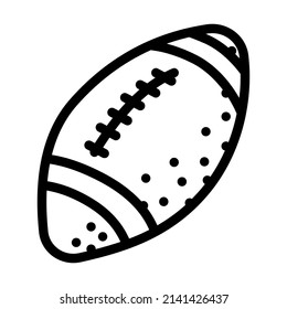 ball american football play accessory line icon vector. ball american football play accessory sign. isolated contour symbol black illustration