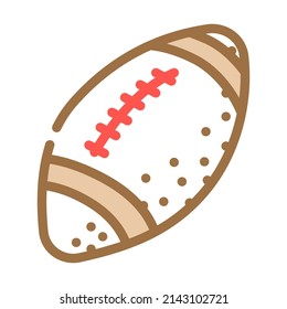 ball american football play accessory color icon vector. ball american football play accessory sign. isolated symbol illustration