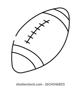 ball american football play accessory line icon vector. ball american football play accessory sign. isolated contour symbol black illustration