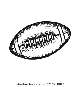 ball for american football rugby vector sketch isolated.