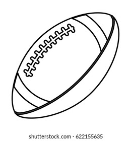 American Football Ball Cartoon Isolated Black Stock Vector (Royalty ...