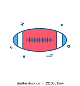 ball american icon vector design 
