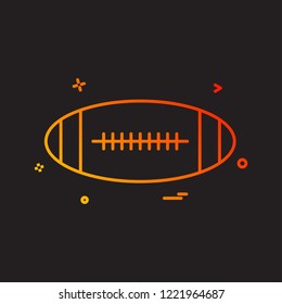 ball american icon vector design 