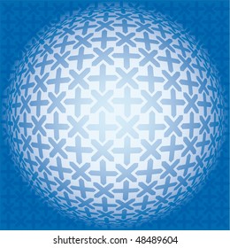 ball background abstract mosaic 3D- vector illustration