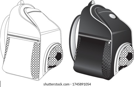 Ball Backpack Vector Bag Design