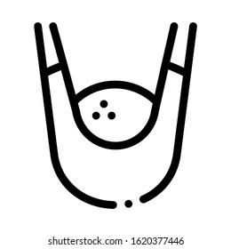 Ball Bag Cleaner Icon Vector. Outline Ball Bag Cleaner Sign. Isolated Contour Symbol Illustration