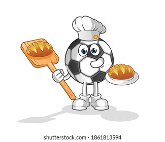 ball baker with bread cartoon. cartoon mascot vector