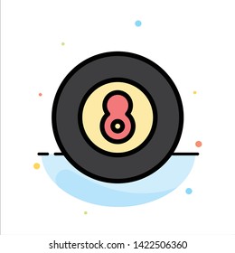 Ball, Baseball, Game, Sport Abstract Flat Color Icon Template