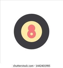 Ball, Baseball, Game, Sport  Flat Color Icon. Vector icon banner Template