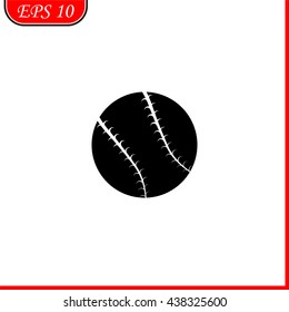 Ball baseball icon. Simple illustration.