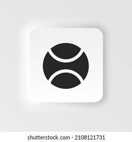 Ball, baseball icon - Vector. Simple element illustration from UI concept. Ball, baseball icon neumorphic style vector icon