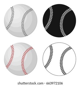 Ball for baseball. Baseball single icon in cartoon style vector symbol stock illustration web.