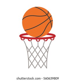 Ball Basket Basketball Score Shooting Vector Illustration Eps 10