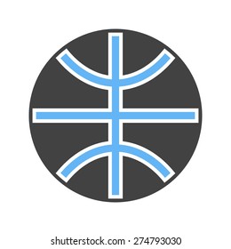 Ball, basket ball, hoop, match, sports icon vector image. Can also be used for fitness, recreation. Suitable for web apps, mobile apps and print media.