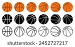 Ball of basketball Flat Design