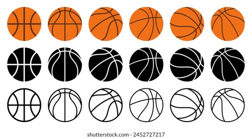 Ball of basketball Flat Design