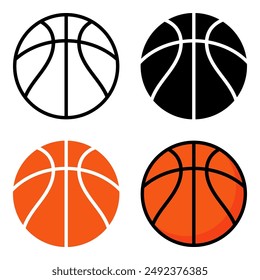Bola de baloncesto Diseño plano