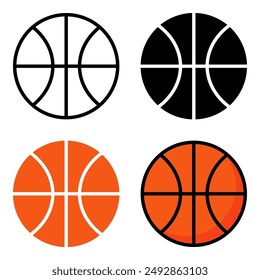 Bola de baloncesto Diseño plano